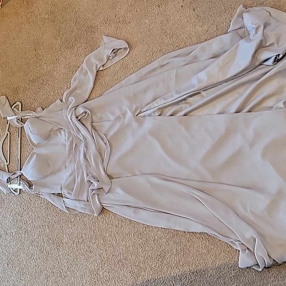 Azazie Everett bridesmaid dress in Fog